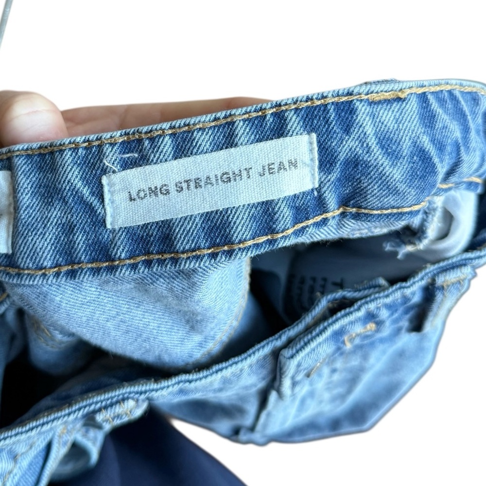 Cotton On Long Straight High Rise Light Wash Denim Jeans Size 4 - Picture 9 of 12